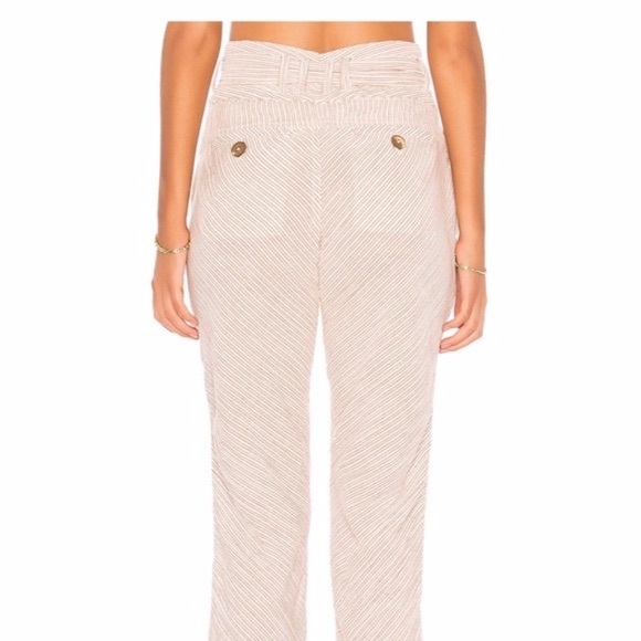 NWOT Free People Striped Belted Pants - Picture 3 of 5